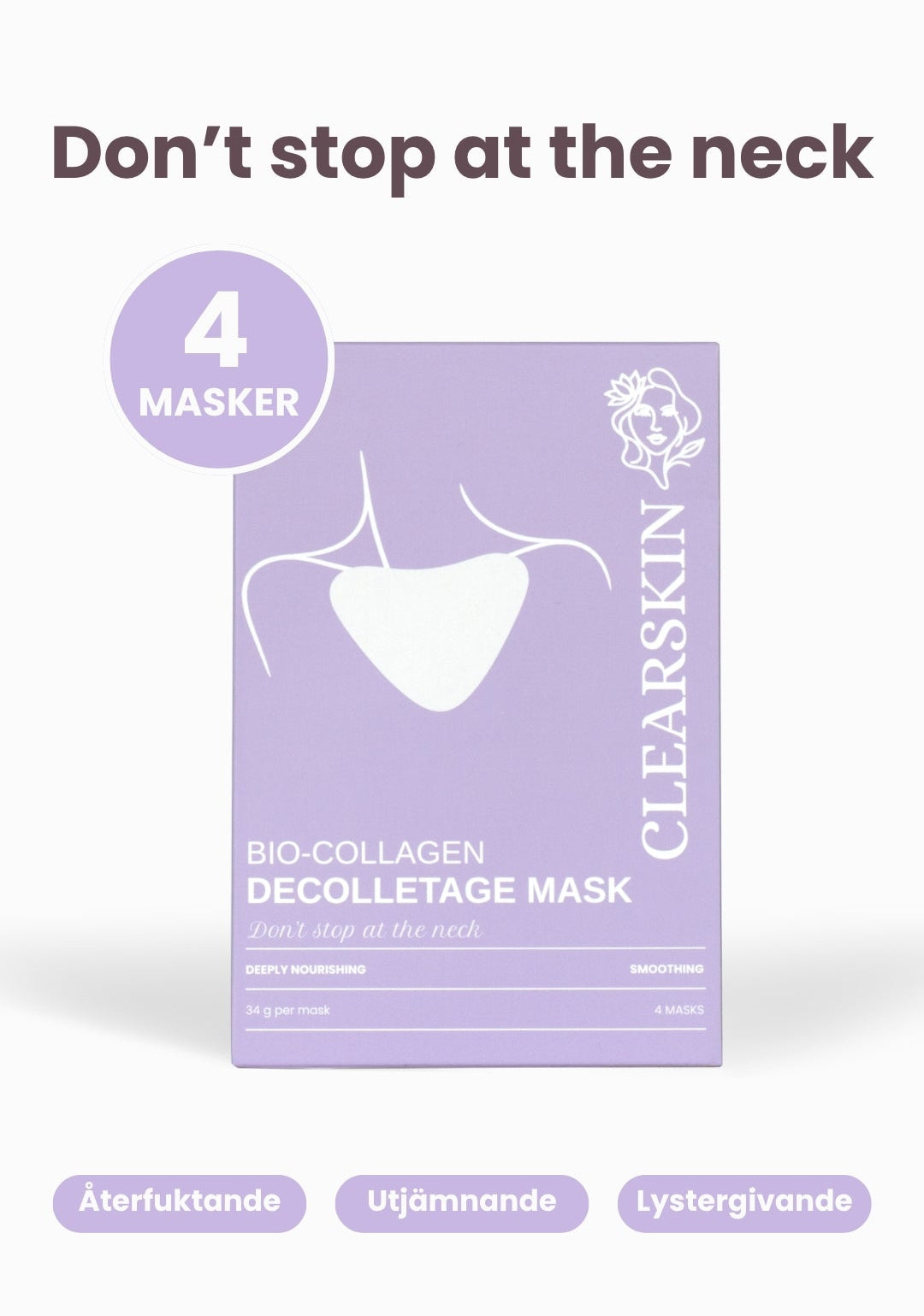 Bio-kollagen Dekolletagemask
